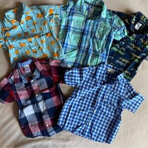 NWOT Toddler Boy Bundle of Button Down Collar T-Shirts. Set of 5. Size 2T